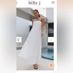 Billy J size small white strapless maxi dress. Connie style